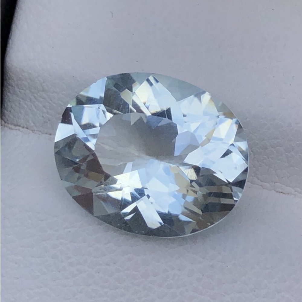 💎 CERTIFIED 6.69 CRT~Natural Aquamarine Oval Brilliant Cut Gemstone